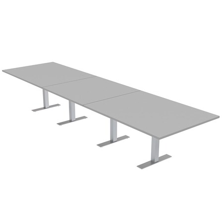 Skutchi Designs 45 in W, 165.75 in L, 29 in H, Engineered Wood Top, Grey HAR-REC-48x168-T-XD01